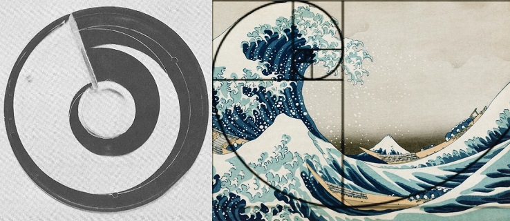 Interior of Darrell Butcher's 'Meter' automatic radionic instrument, and 'The Great Wave off Kanagawa' illustrating the resonance of Nature